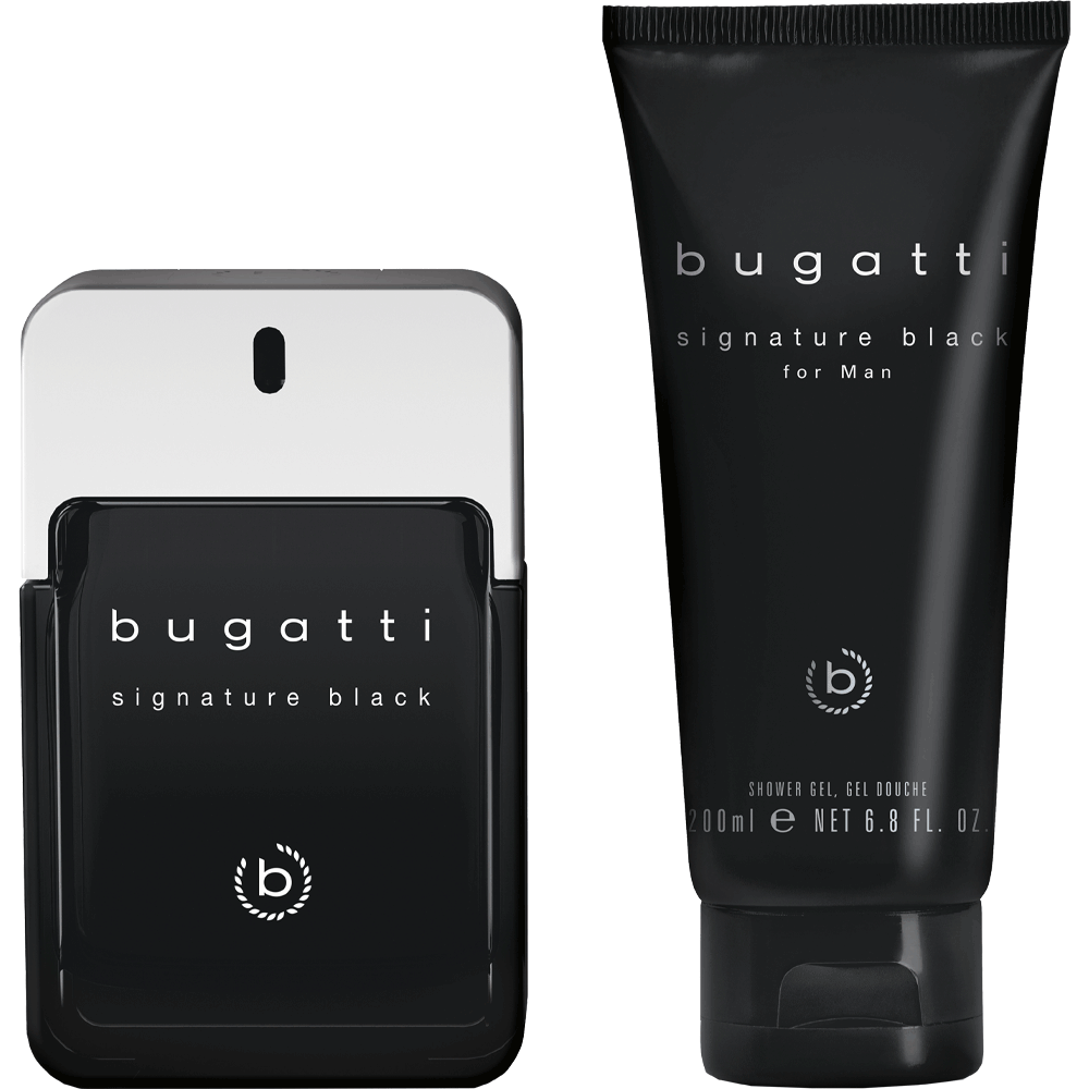 Bild: Bugatti Signature Man Black Geschenkset Eau de Toilette 100 ml + Duschgel 200 ml