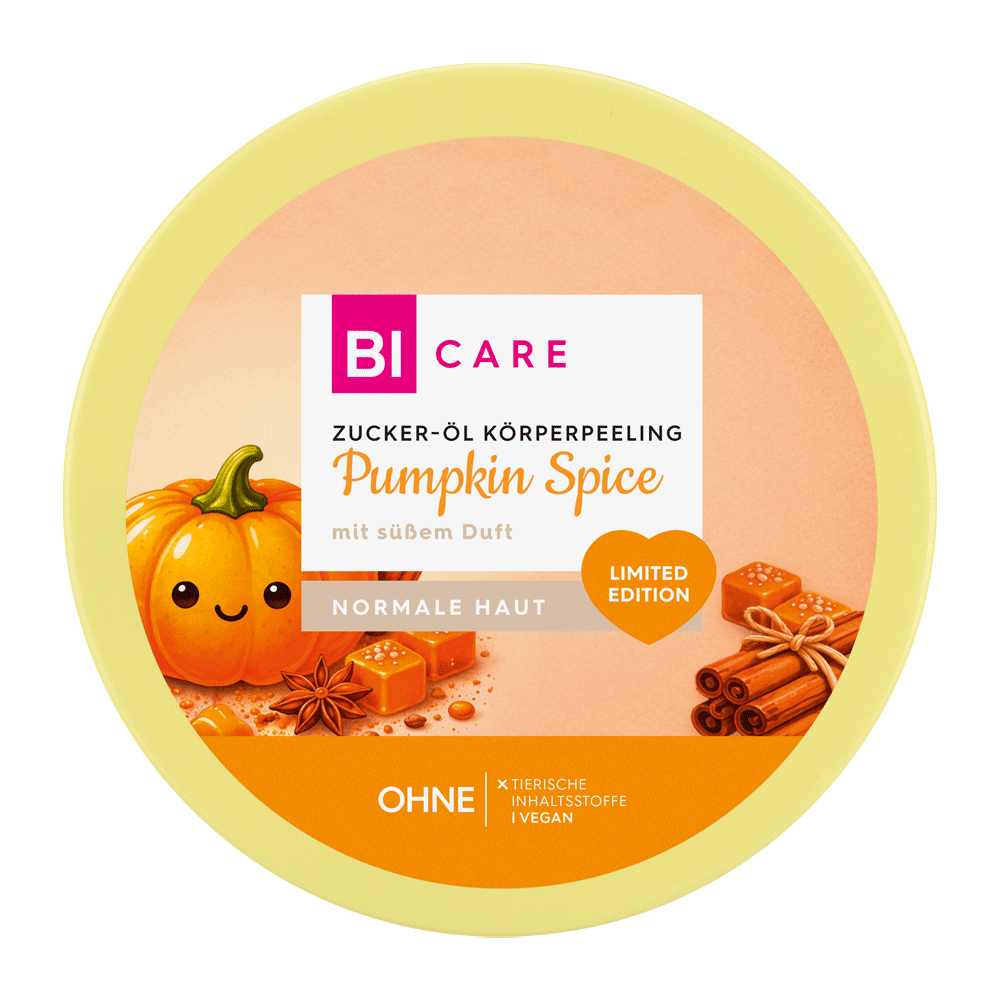 Bild: BI CARE Zucker Öl Körperpeeling Pumpkin Spice 