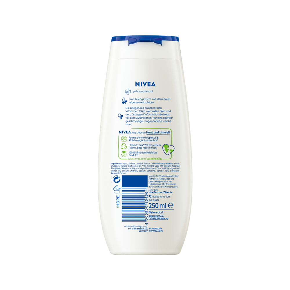 Bild: NIVEA Pflegedusche Orange & Avocado Oil