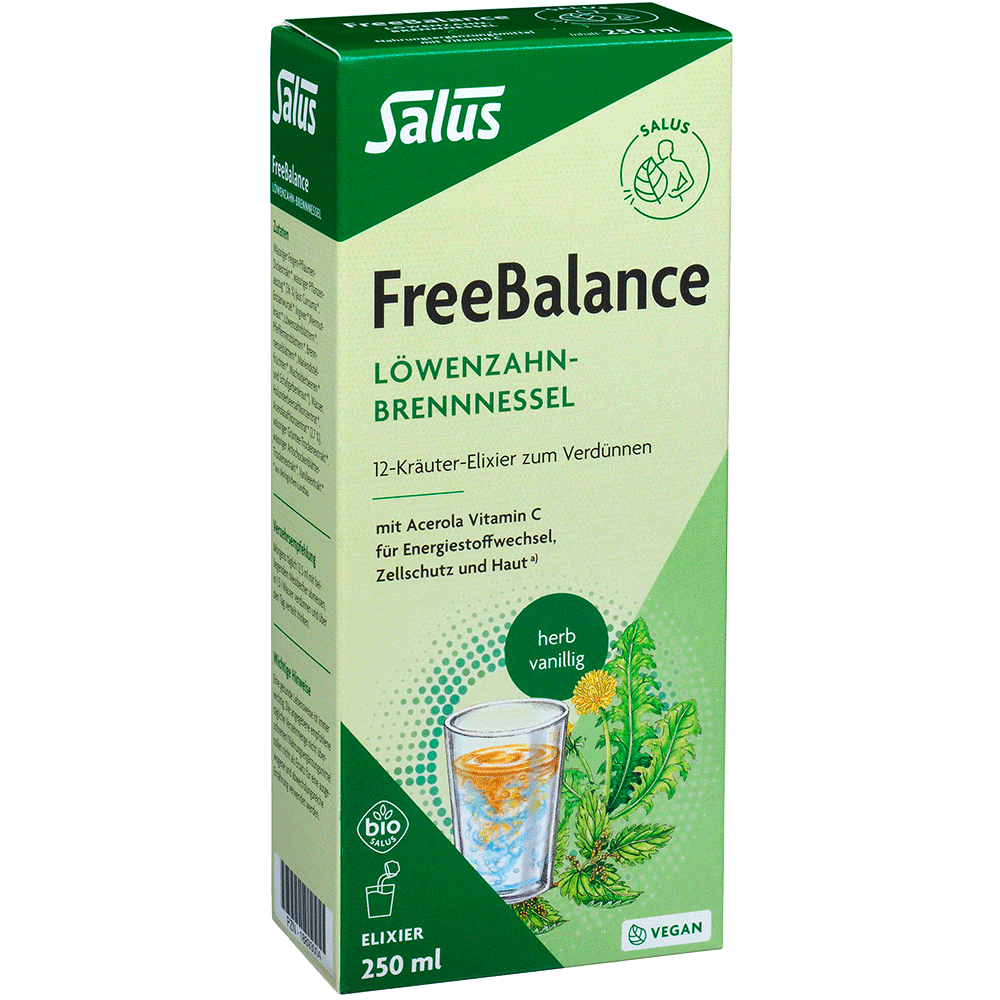 Bild: Salus FreeBalance Löwenzahn Brennessel 12 Kräuter Elixier zum Verdünnen