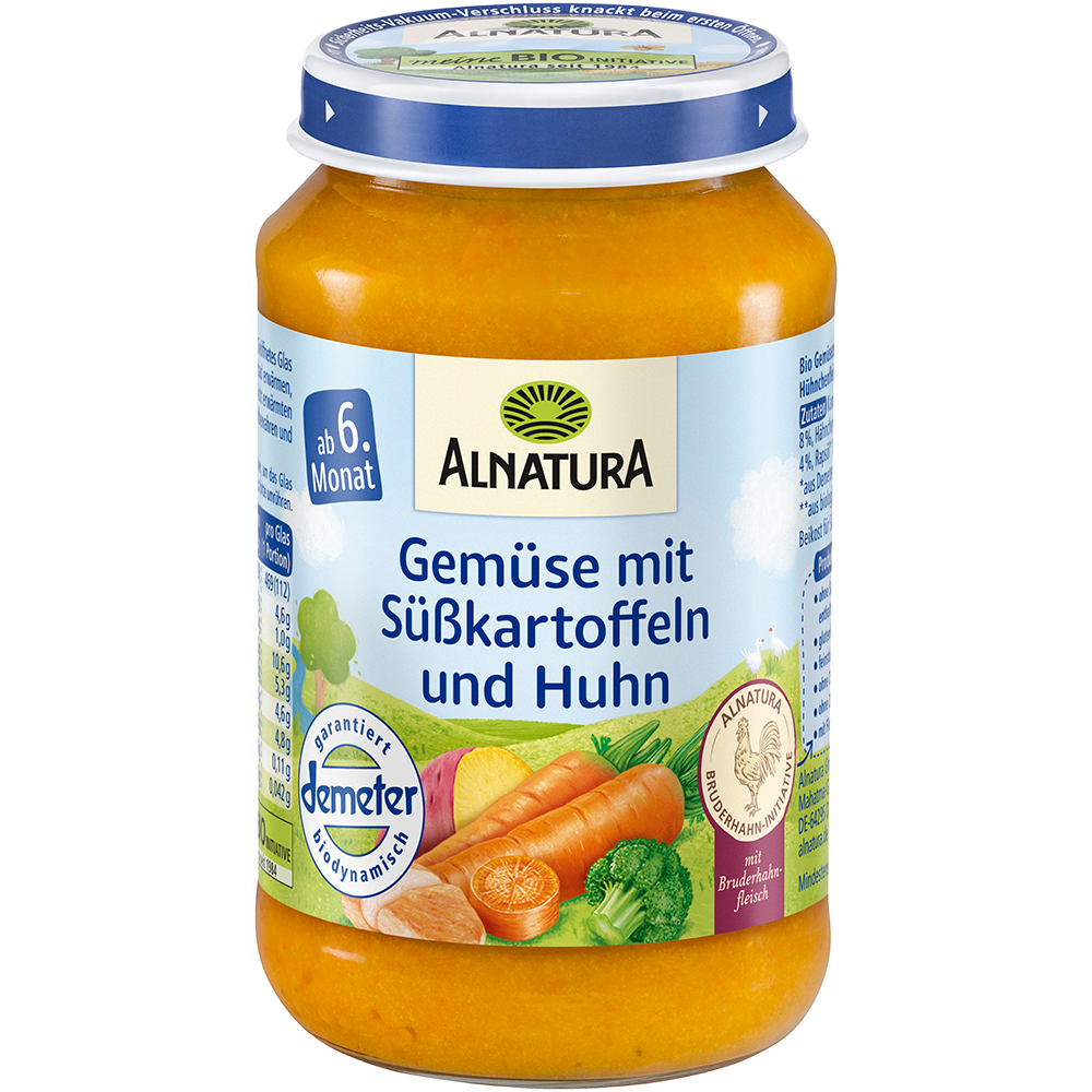 Bild: ALNATURA Gemüse mit Süßkartoffeln und Huhn
