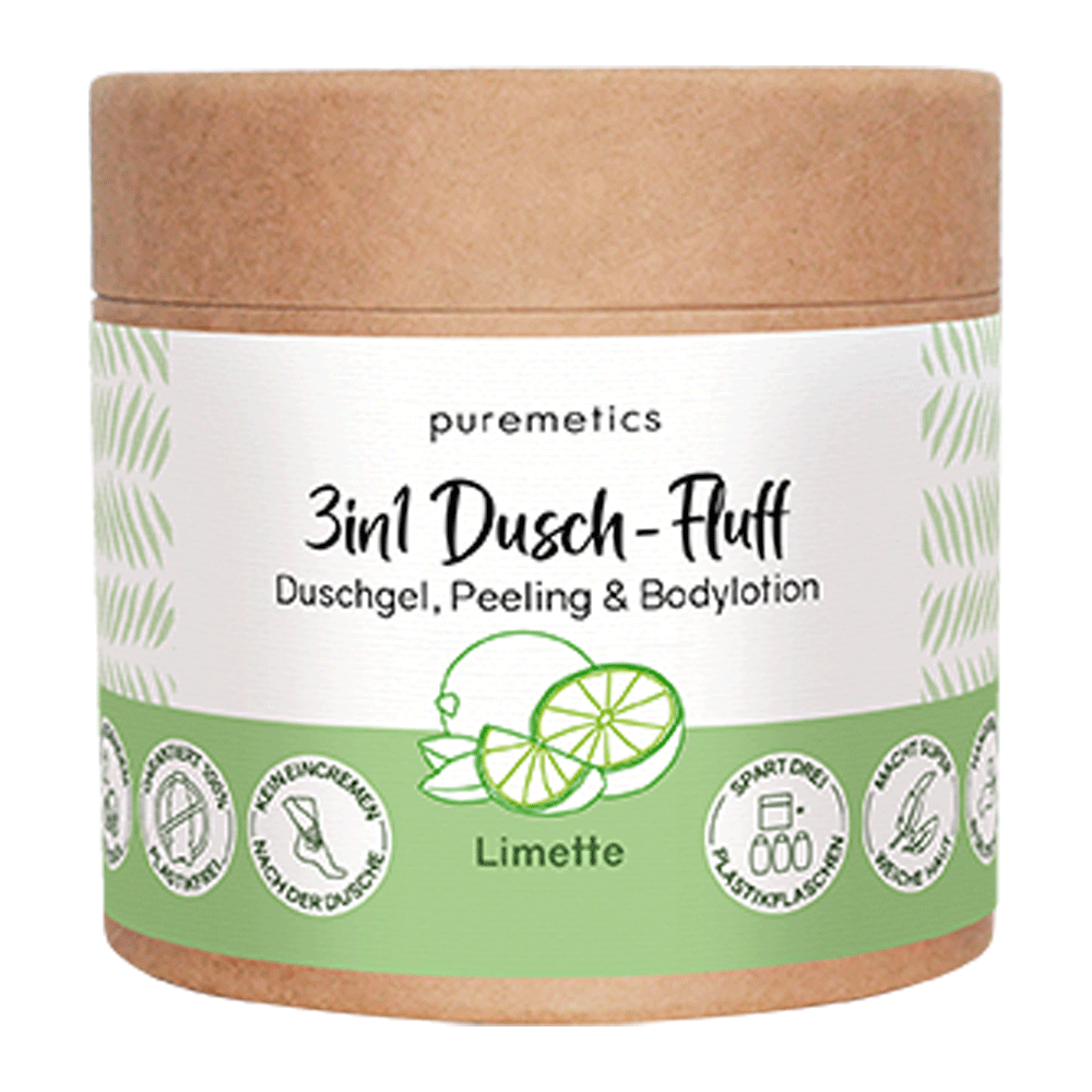Bild: puremetics 3in1 Dusch Fluff Limette