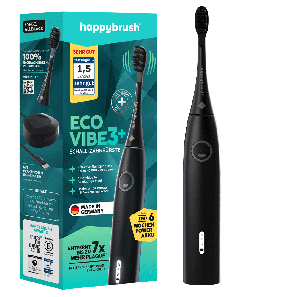 Bild: happybrush Schall Zahnbürste Eco Vibe 3+