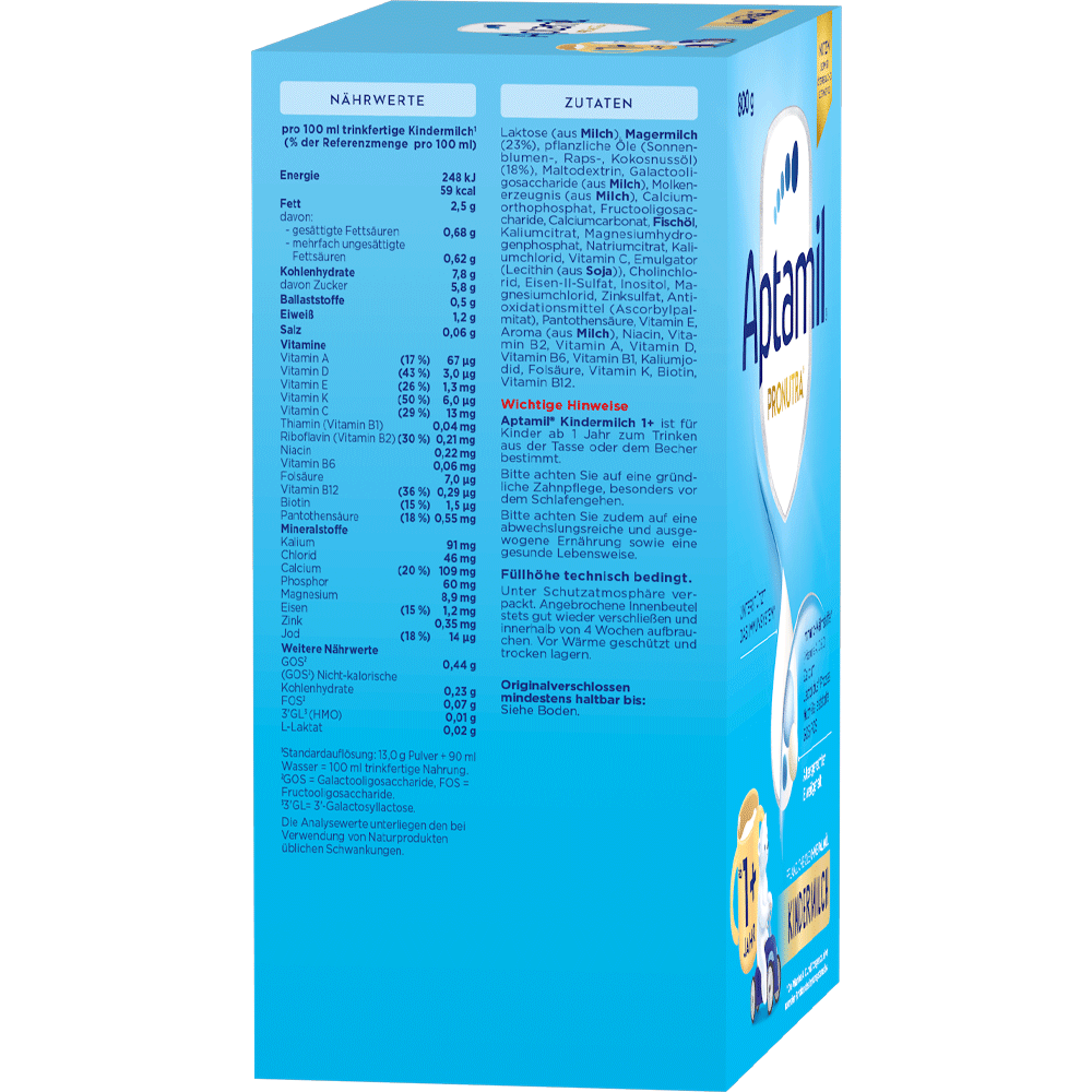 Bild: Aptamil Pronutra 1+, Kindermilch