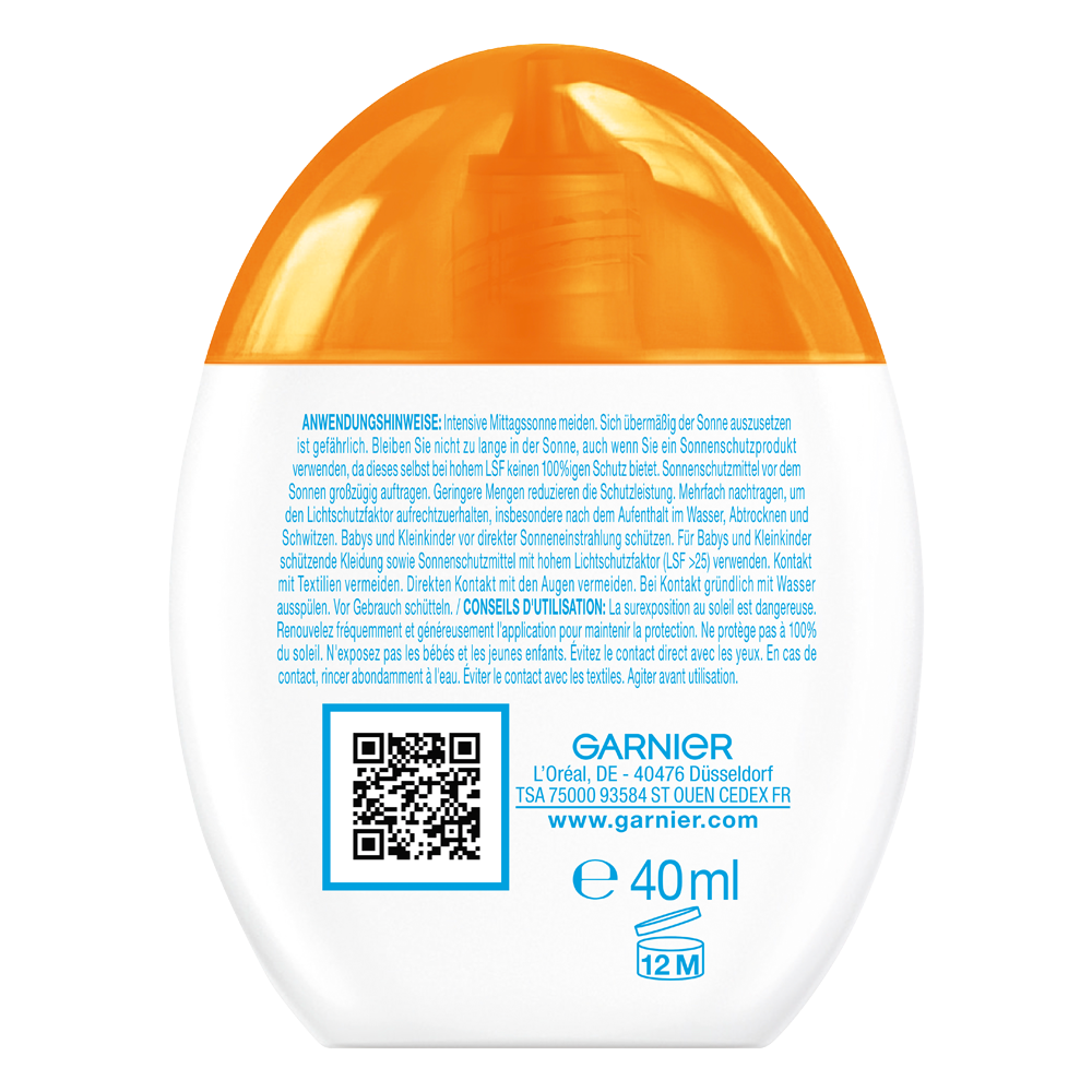 Bild: GARNIER AMBRE SOLAIRE Super UV UV-Water-Fluid Invisible LSF 50