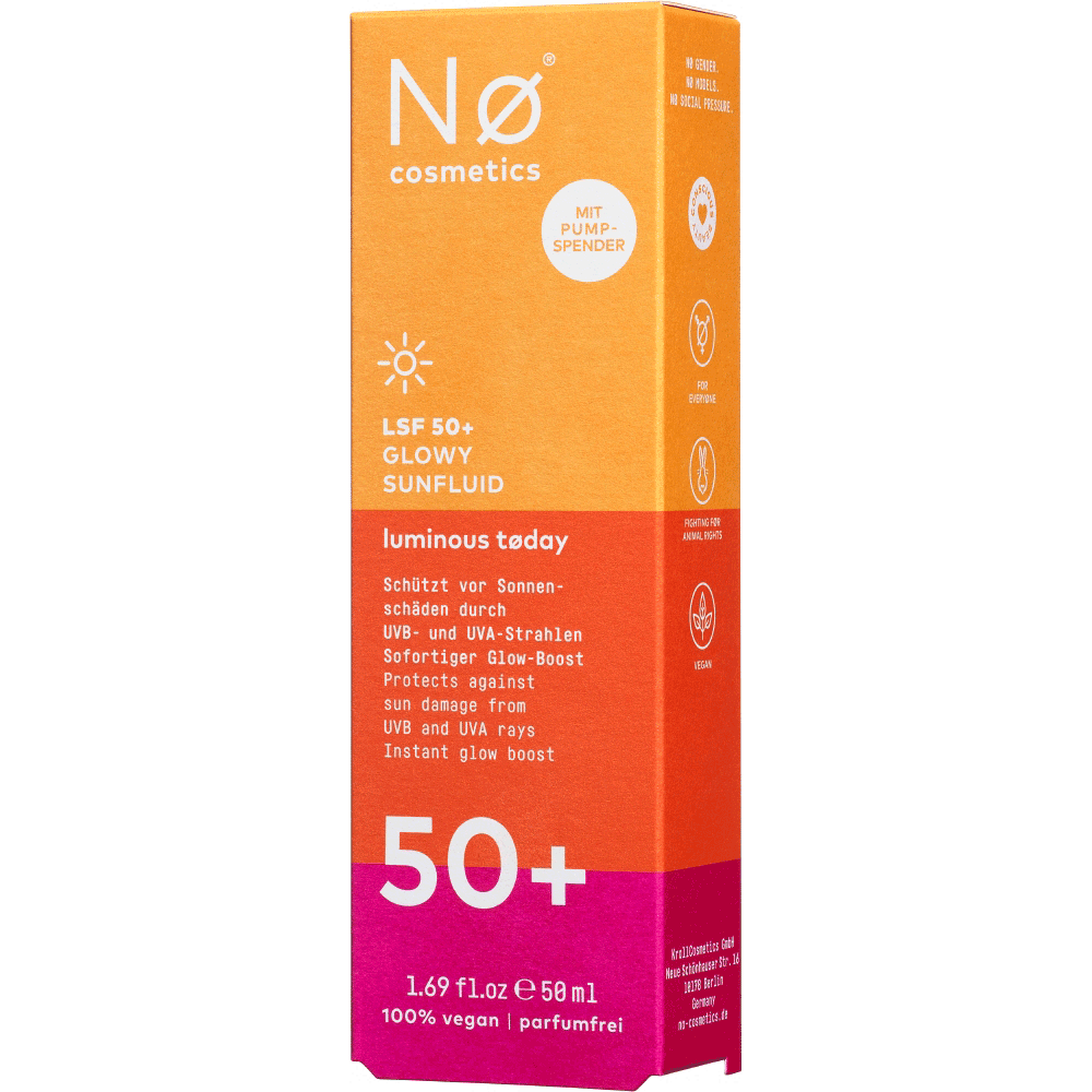 Bild: No Cosmetics Safe Today Glowy Sonnenfluid LSF 50+