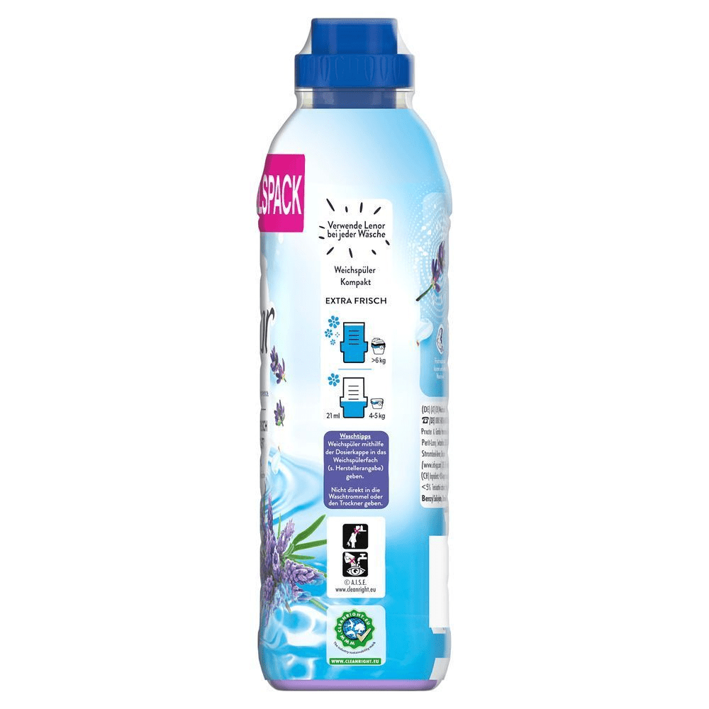 Lenor Weichspüler Flasche Seitenansicht