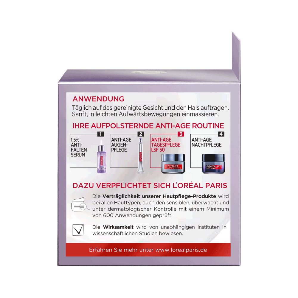 Bild: L'ORÉAL PARIS Revitalift Revitalift Filler Tagespflege LSF 50