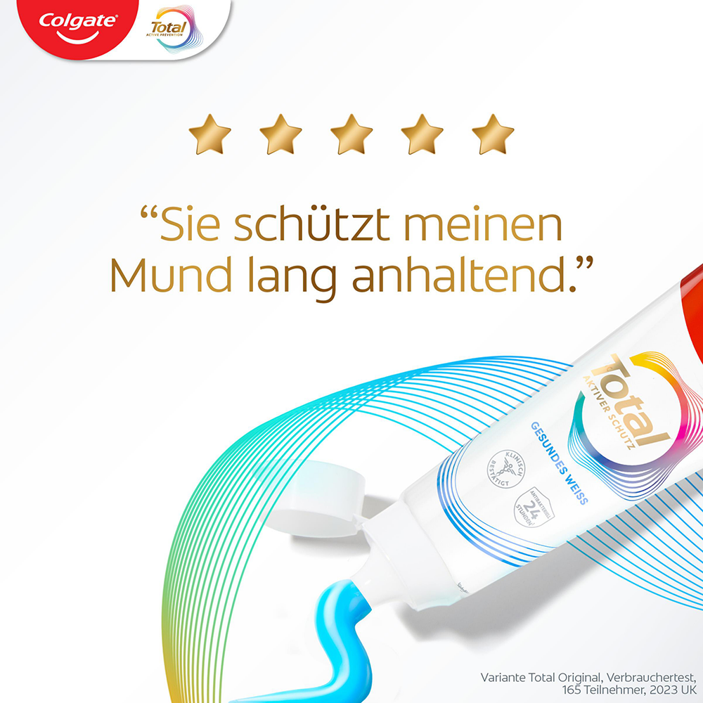Bild: Colgate Total Gesundes Weiß Zahncreme