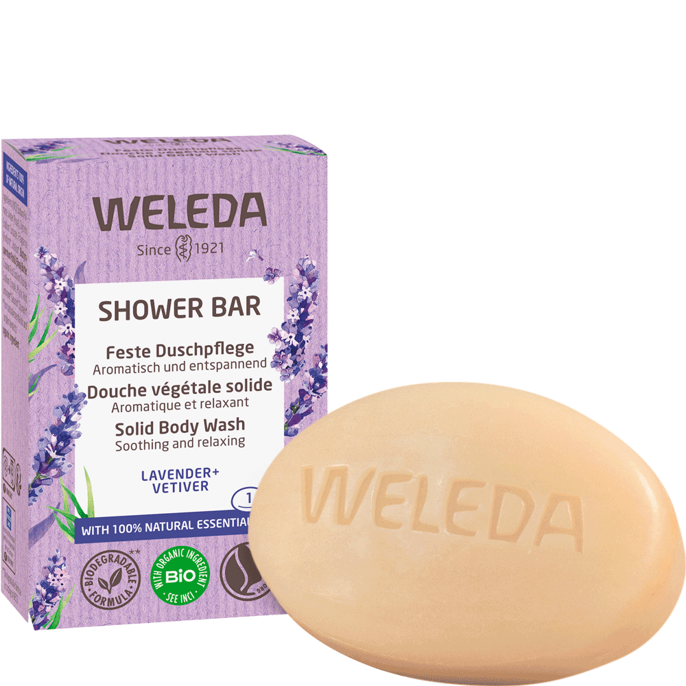 Bild: WELEDA Feste Dusche Lavender & Vetiver