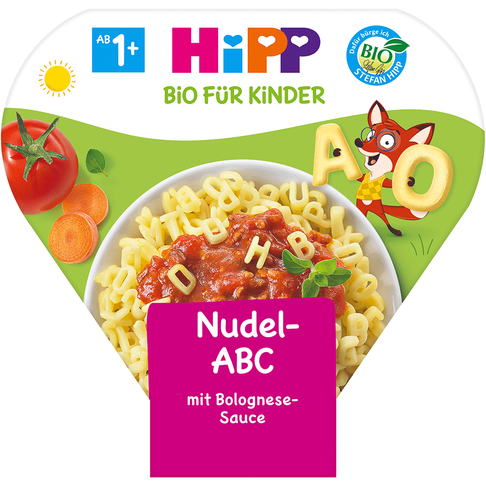 Bild: HiPP Nudel ABC in Bolognese Sauce