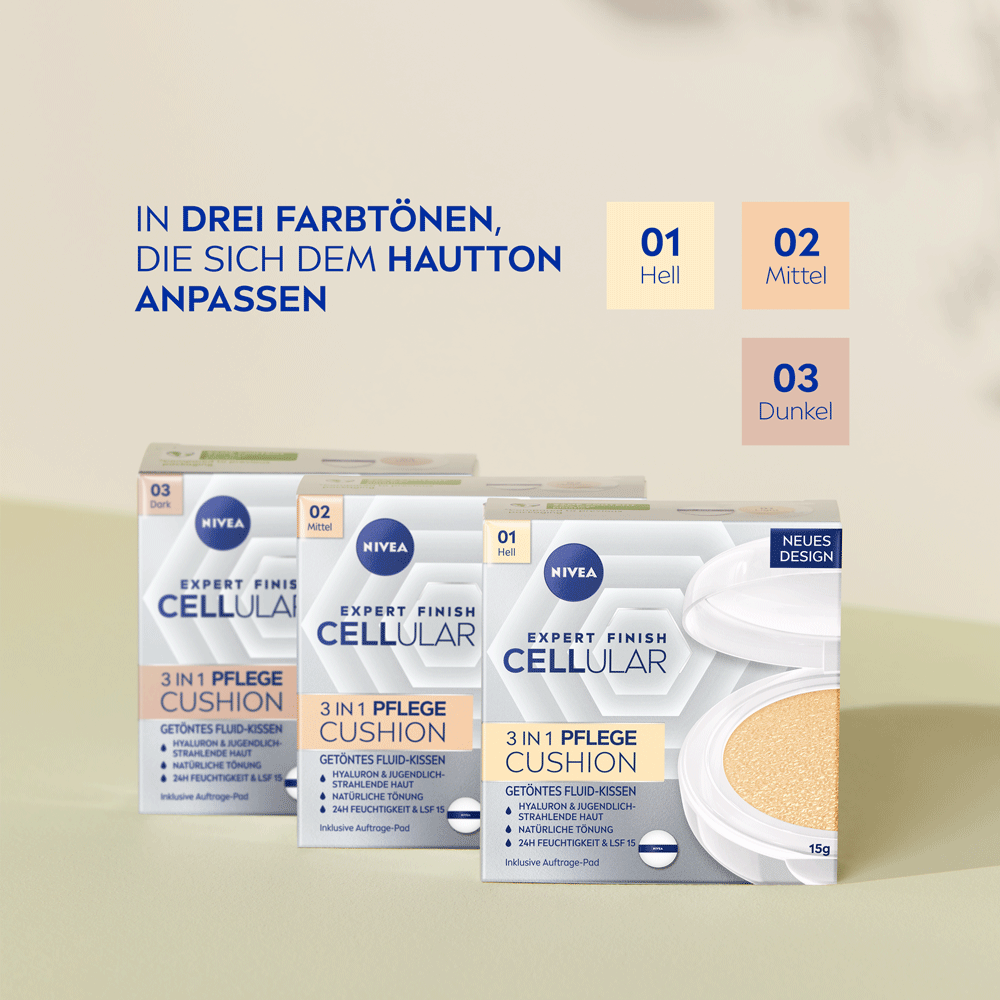 Bild: NIVEA Hyaluron Cellular Filler 3in1 Pflege Cushion mittel