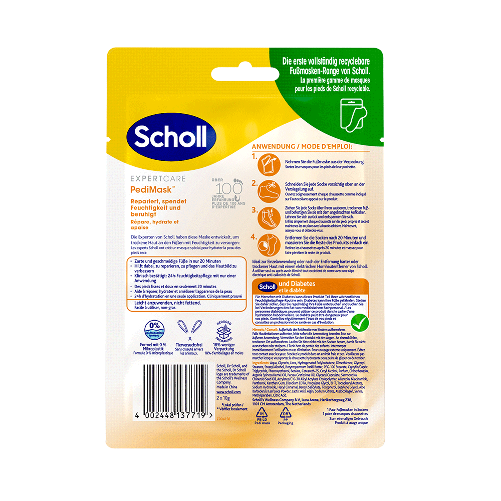 Bild: Scholl Fußmaske Urea und Sheabutter