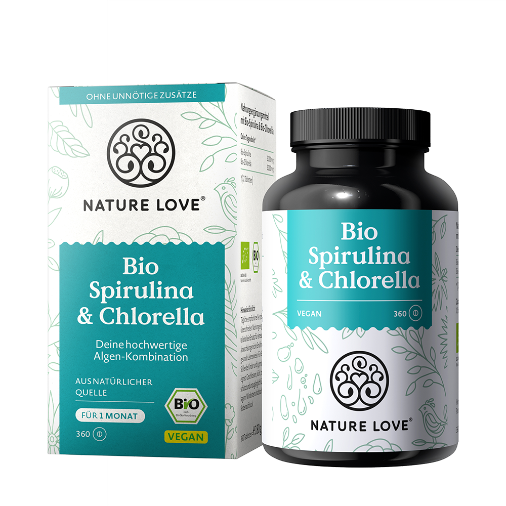 Bild: NATURE LOVE Bio Spirulina & Chlorella 