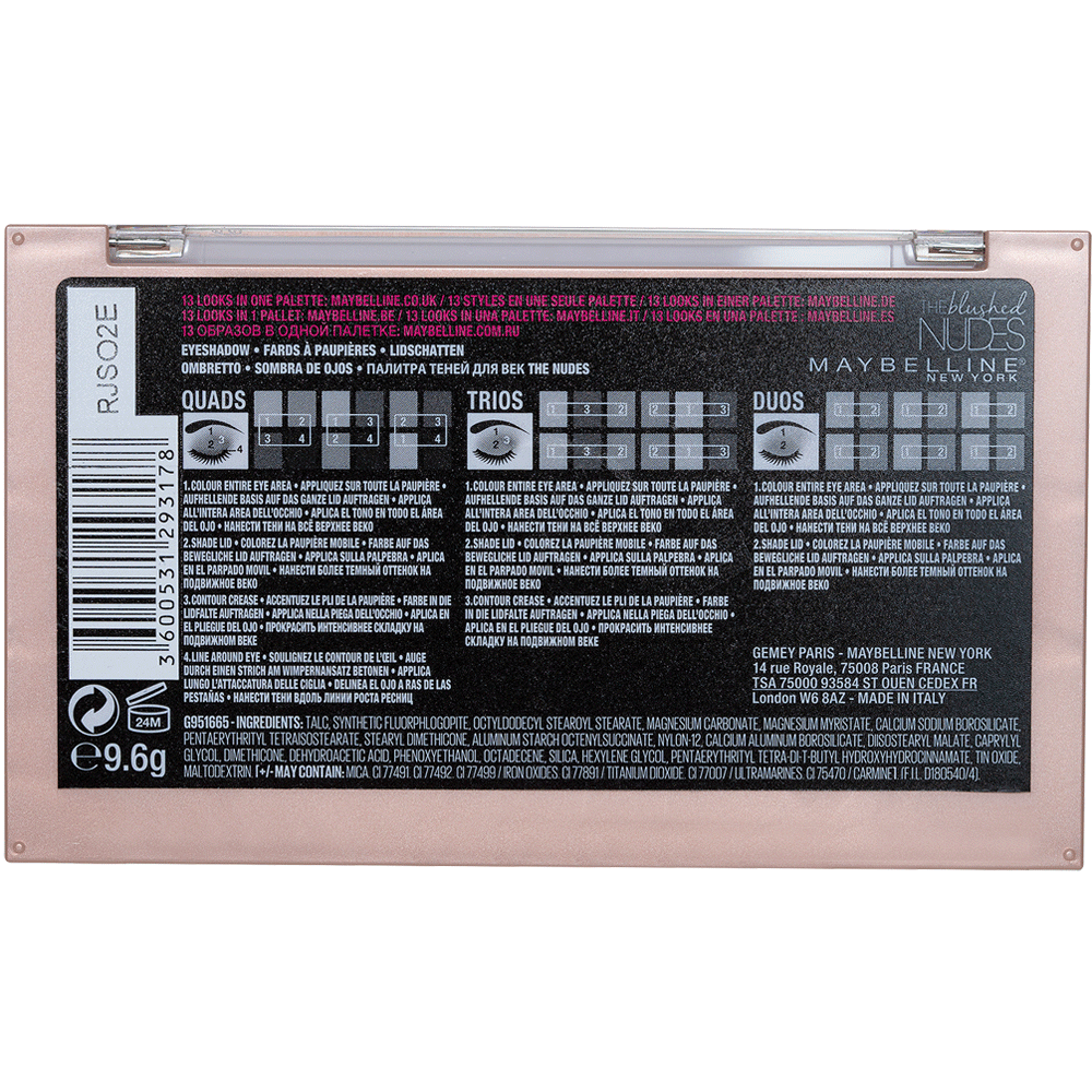 Bild: MAYBELLINE Blushed Nudes Palette Rosé