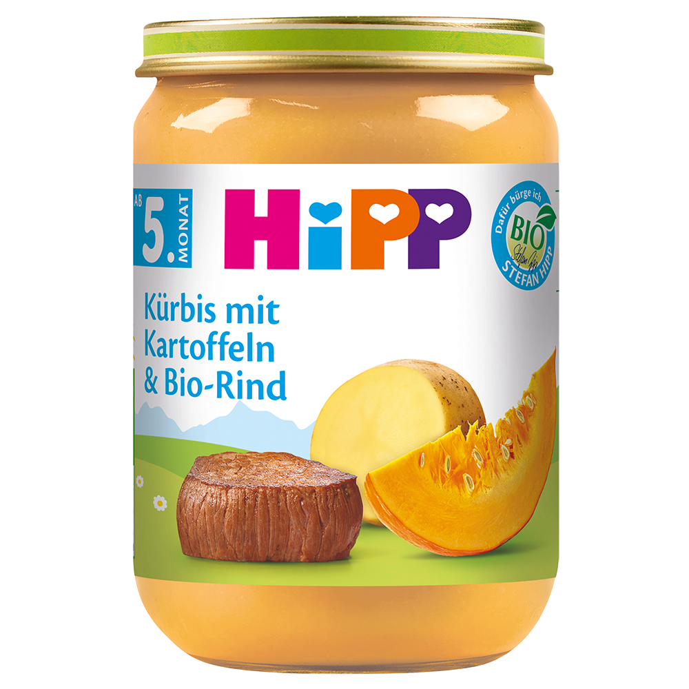 Bild: HiPP Kürbis mit Kartoffeln und Bio Rind