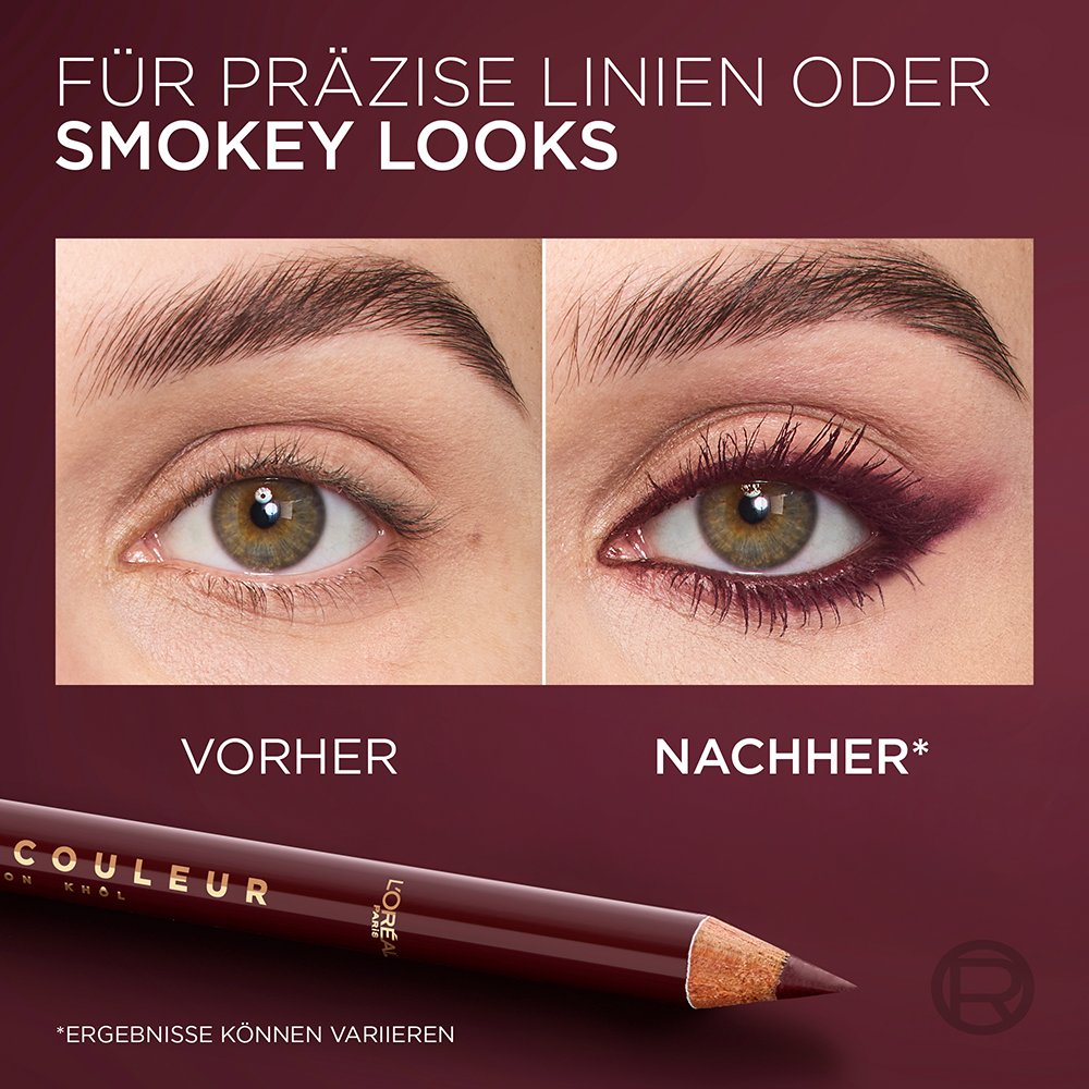 Bild: L'ORÉAL PARIS Haute Couleur Khol Eyeliner Bordeaux Cashmere