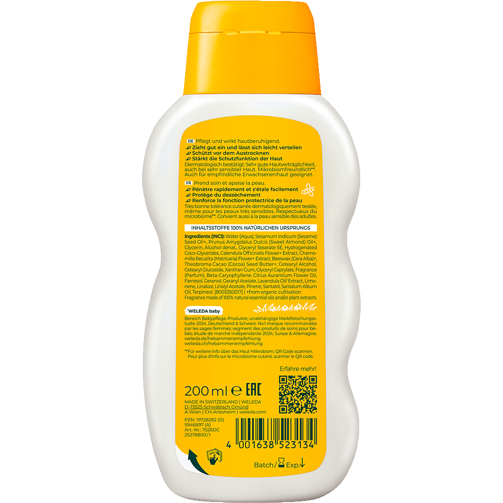 Bild: WELEDA Calendula Baby Pflegelotion