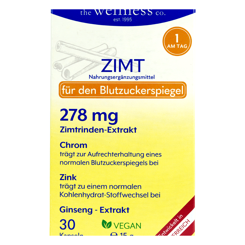 Bild: the wellness co. Zimt plus Ginseng Kapseln