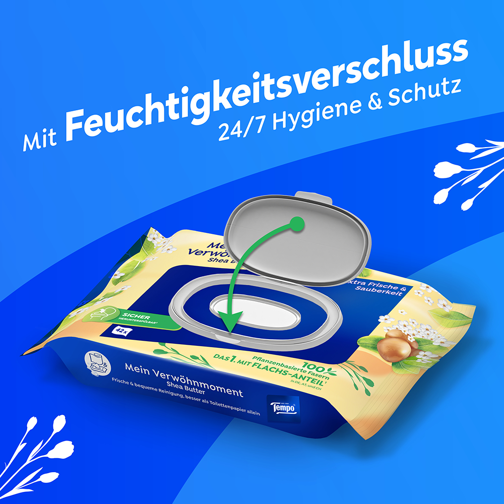 Bild: Tempo Feuchtes Toilettenpapier Shea Butter 