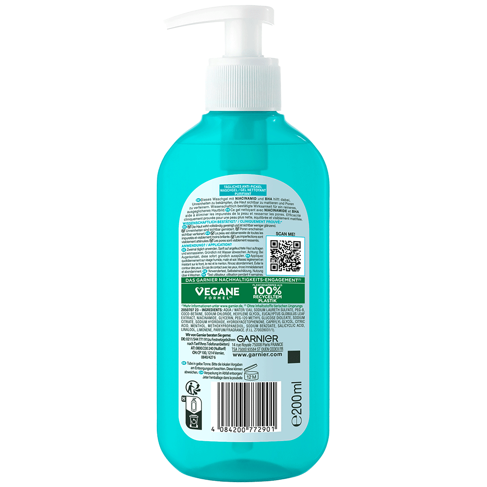 Bild: GARNIER Hautklar Tägliches Waschgel