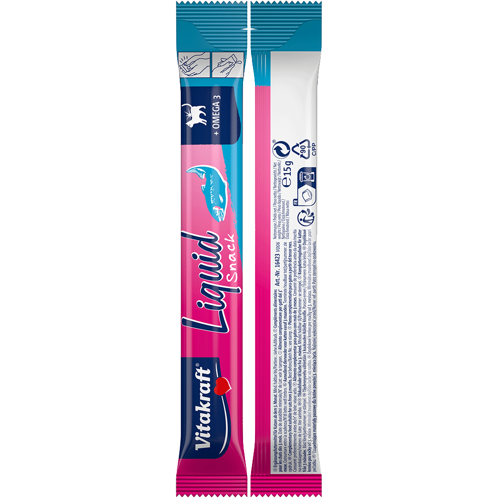 Bild: Vitakraft Liquid Snack mit Lachs