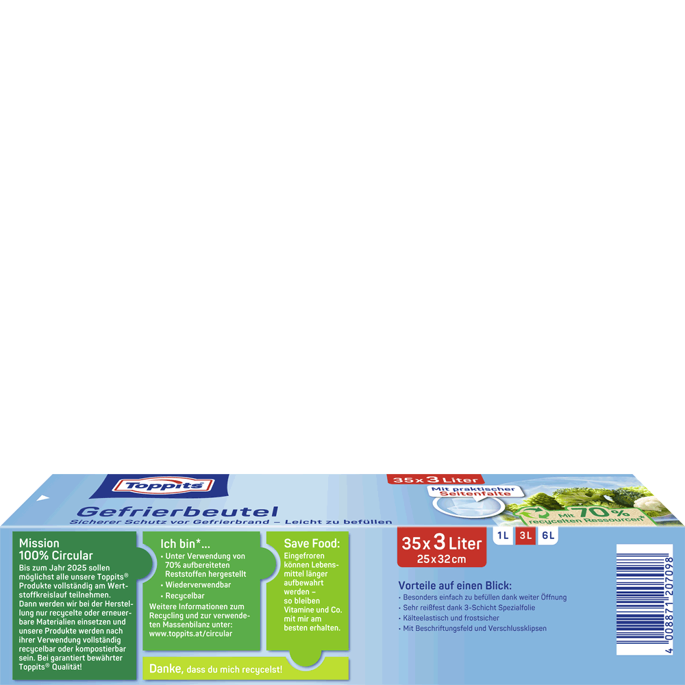 Bild: Toppits Gefrierbeutel 3 Liter