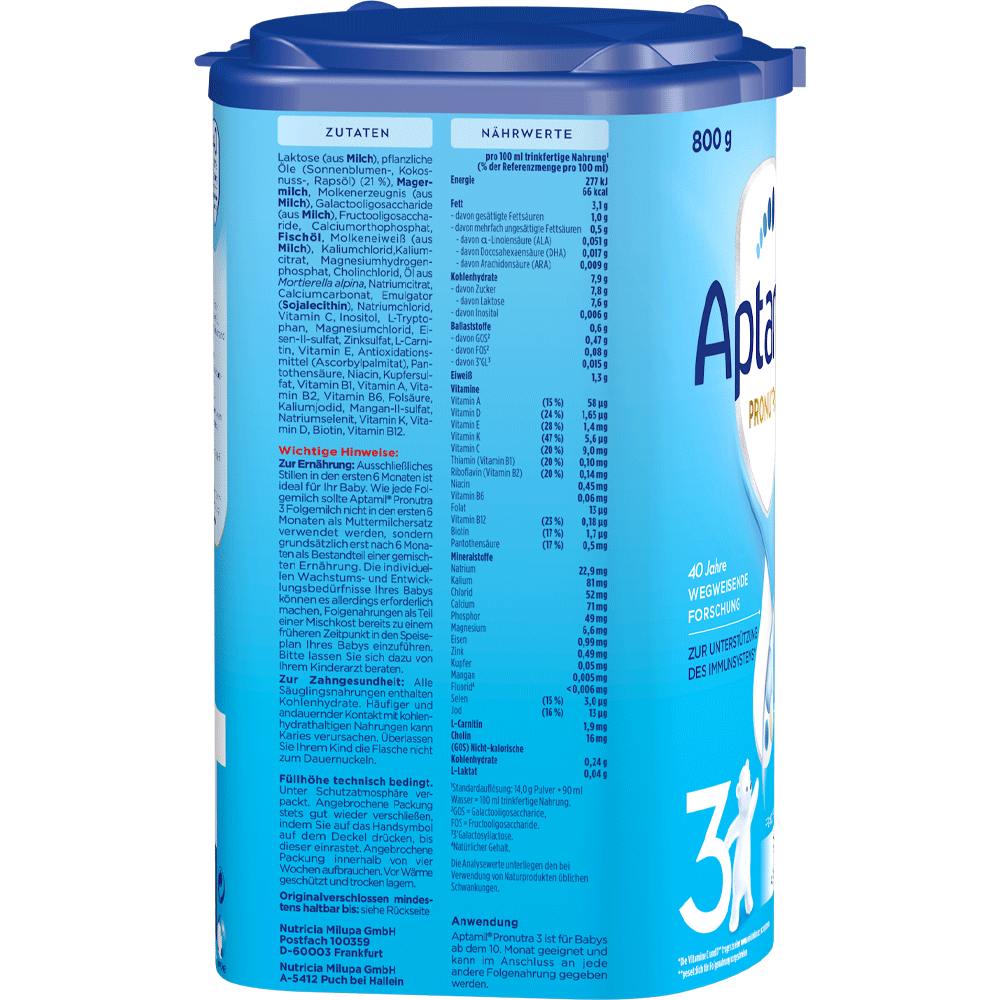 Bild: Aptamil 3 Pronutra, Folgemilch