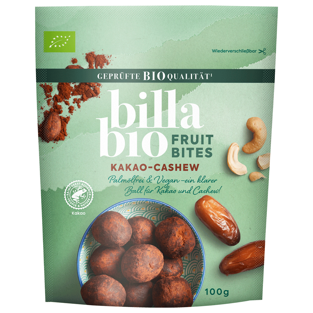Bild: Billa Bio Fruitbites Kakao Cashew