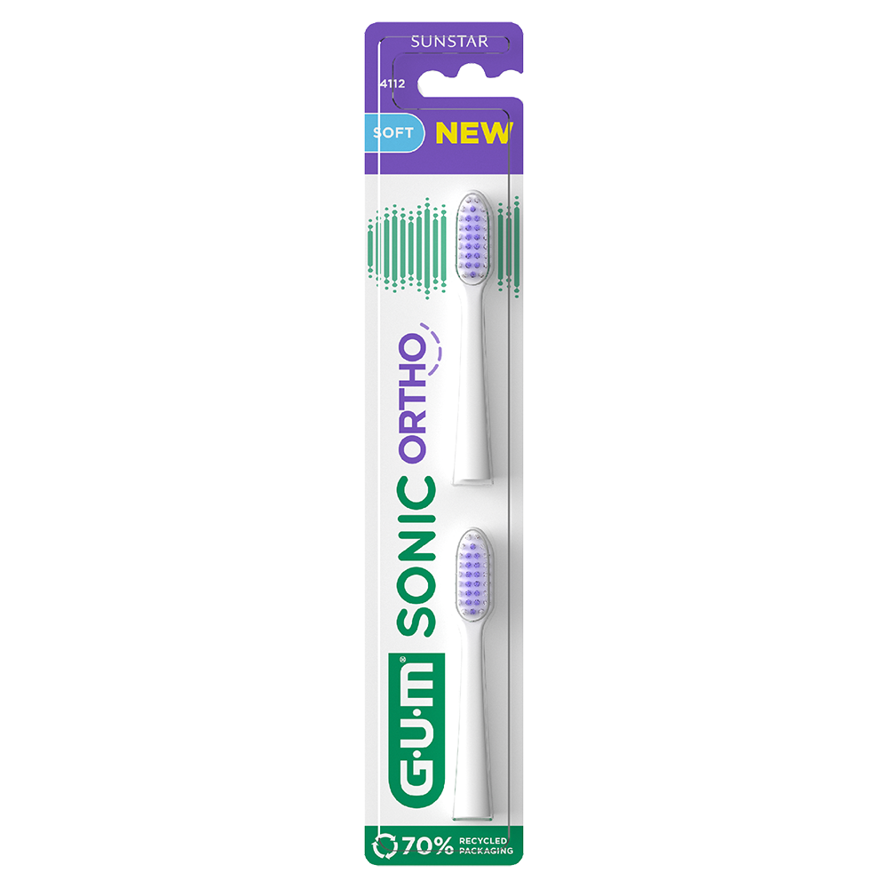 Bild: GUM SONIC ORTHO Aufsteckbürsten Soft 