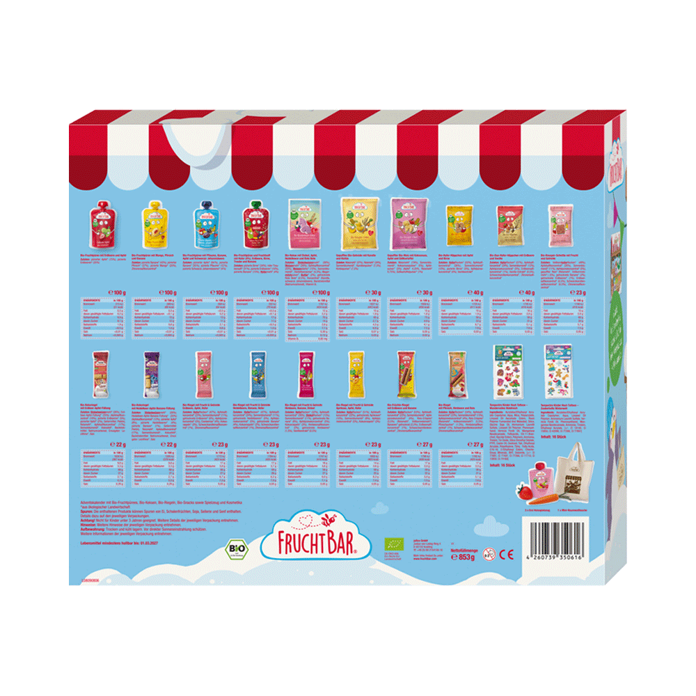 Bild: FruchtBar Adventskalender für Kinder Früchte 