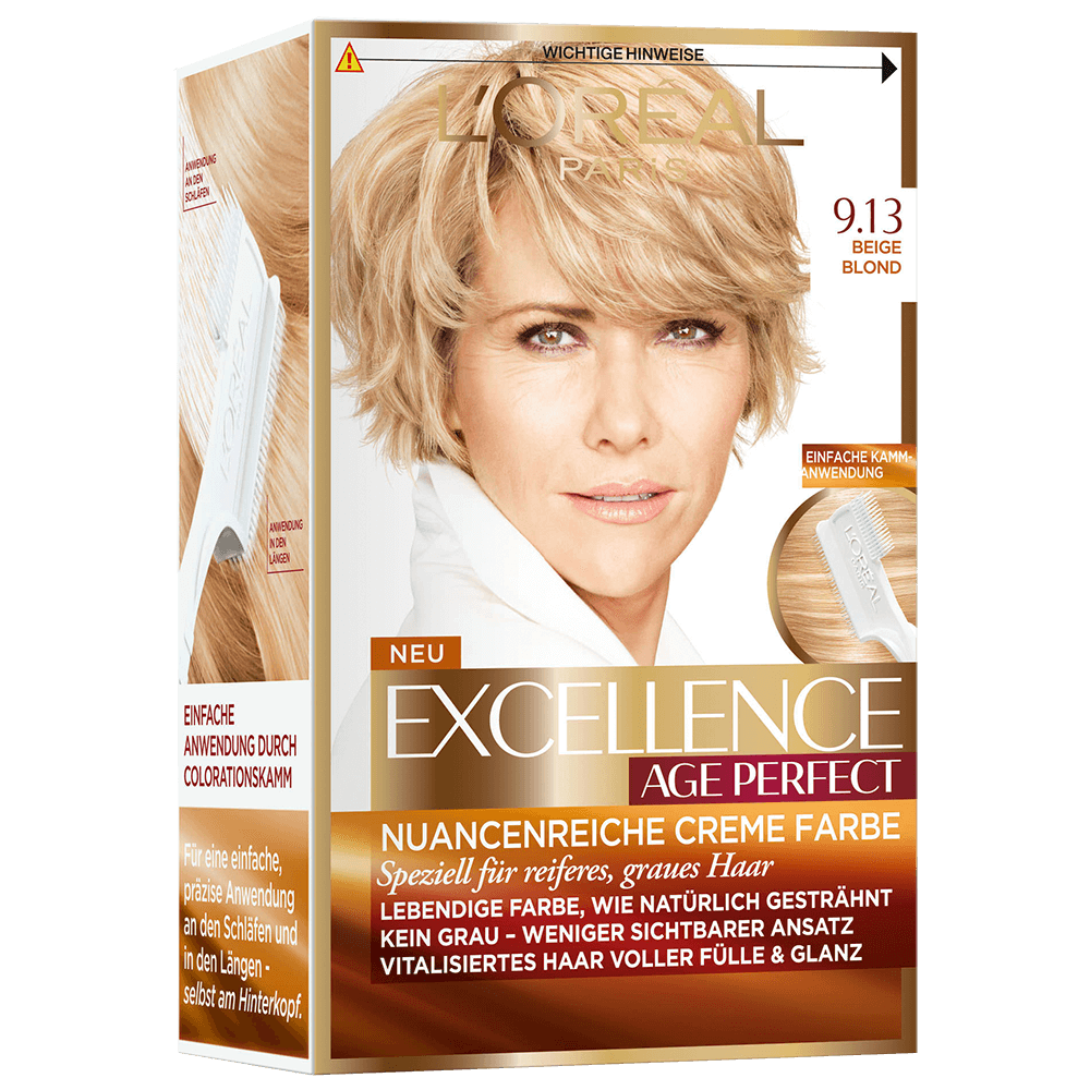 Bild: L'ORÉAL PARIS Excellence Age Perfect Creme Farbe beige blond