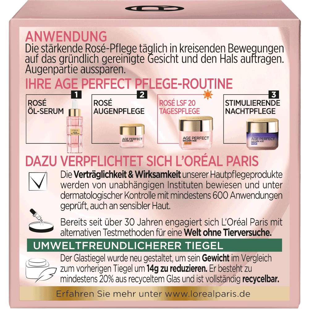 Bild: L'ORÉAL PARIS Age Perfect Golden Age Festigende Rosé-Creme
