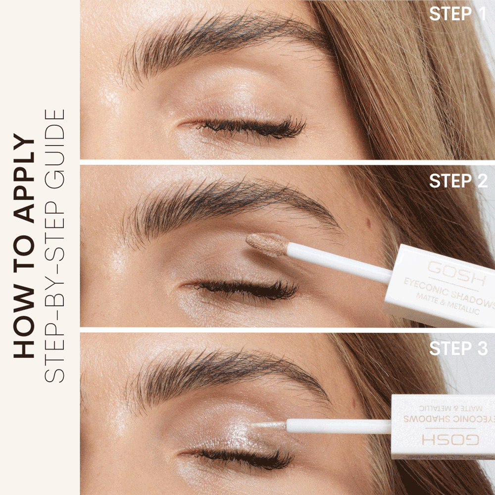 Bild: GOSH Eyeconic Lidschatten Matte & Metallic Gold 001