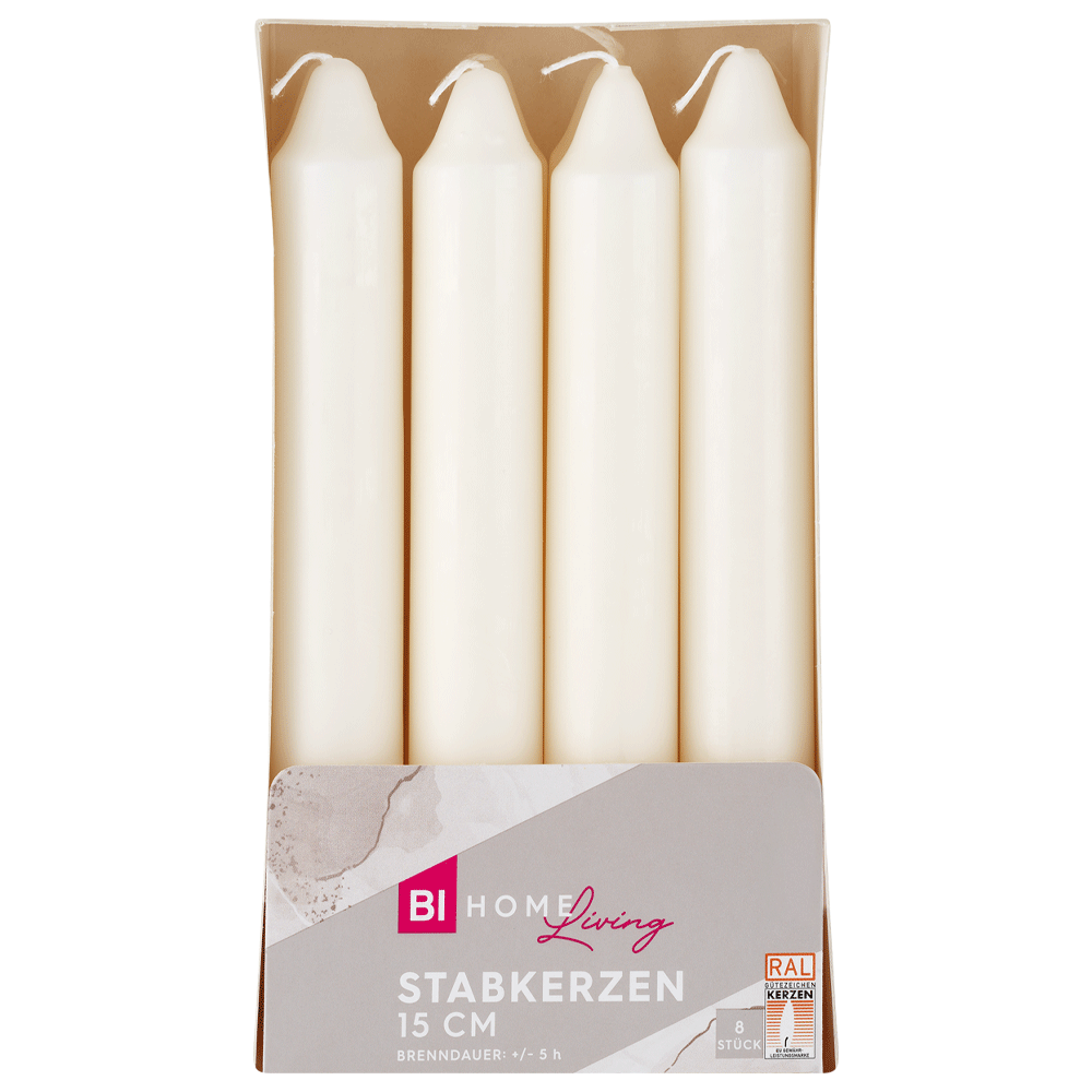 Bild: BI HOME Living Stabkerzen 15cm 