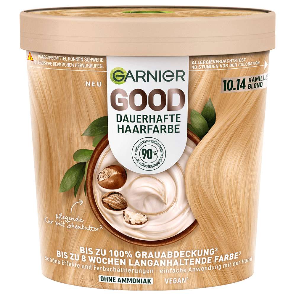 Bild: GARNIER GOOD Dauerhafte Haarfarbe Kamillenblond Kamillenblond