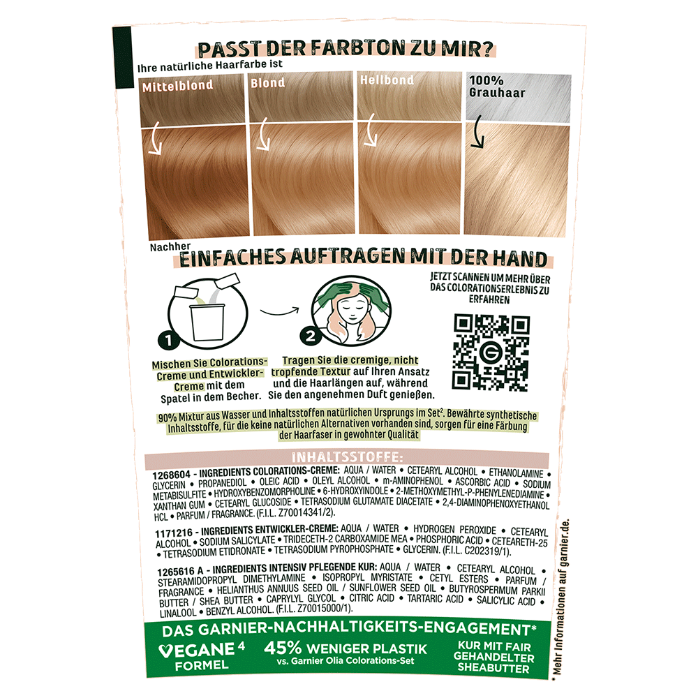 Bild: GARNIER GOOD Dauerhafte Haarfarbe Kamillenblond Kamillenblond