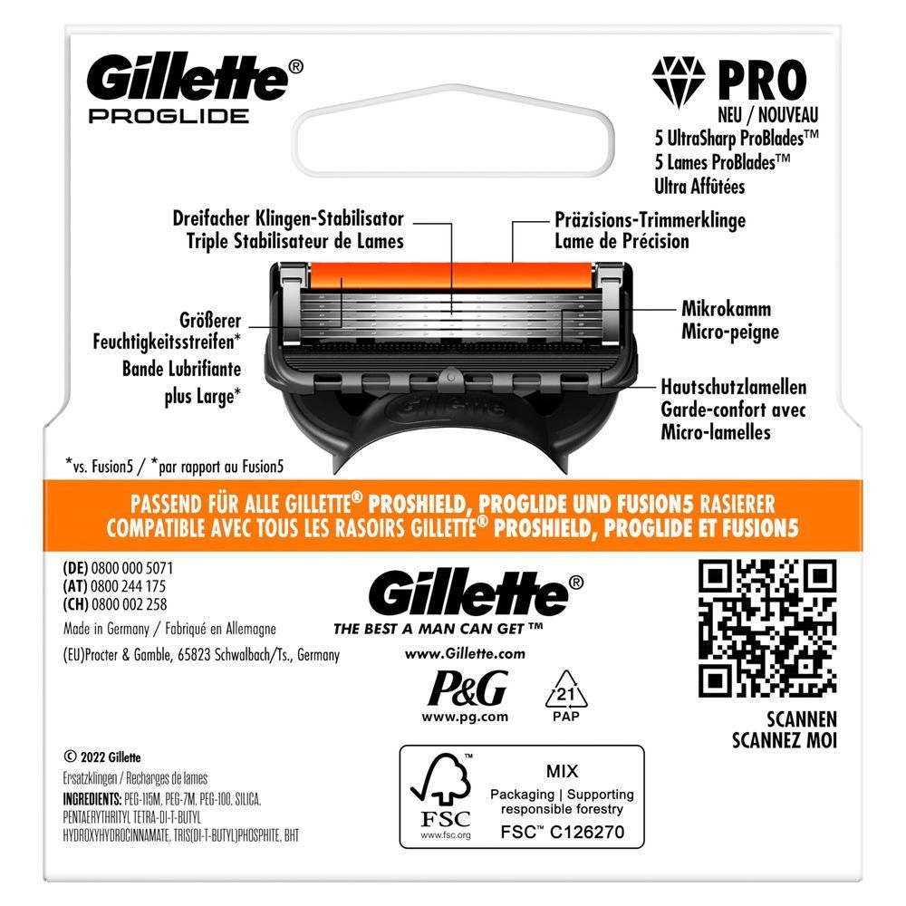 Bild: Gillette ProGlide Rasierklingen