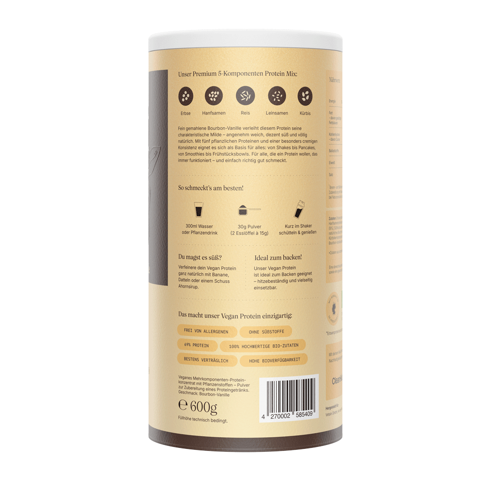Bild: Vetain Vegan Protein Shake Bourbon Vanille 