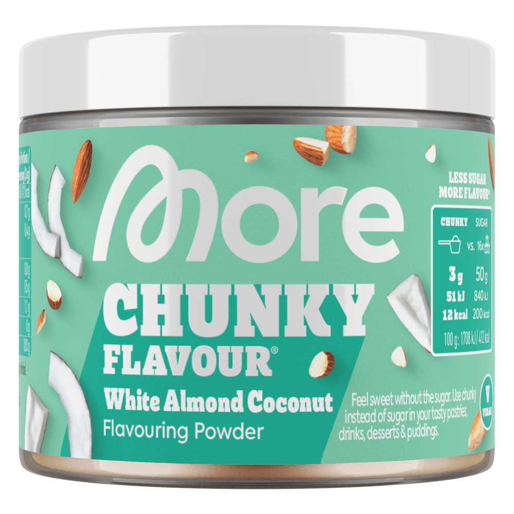 Bild: More Chunky Flavour White Almond Coconut Flavouring Powder 