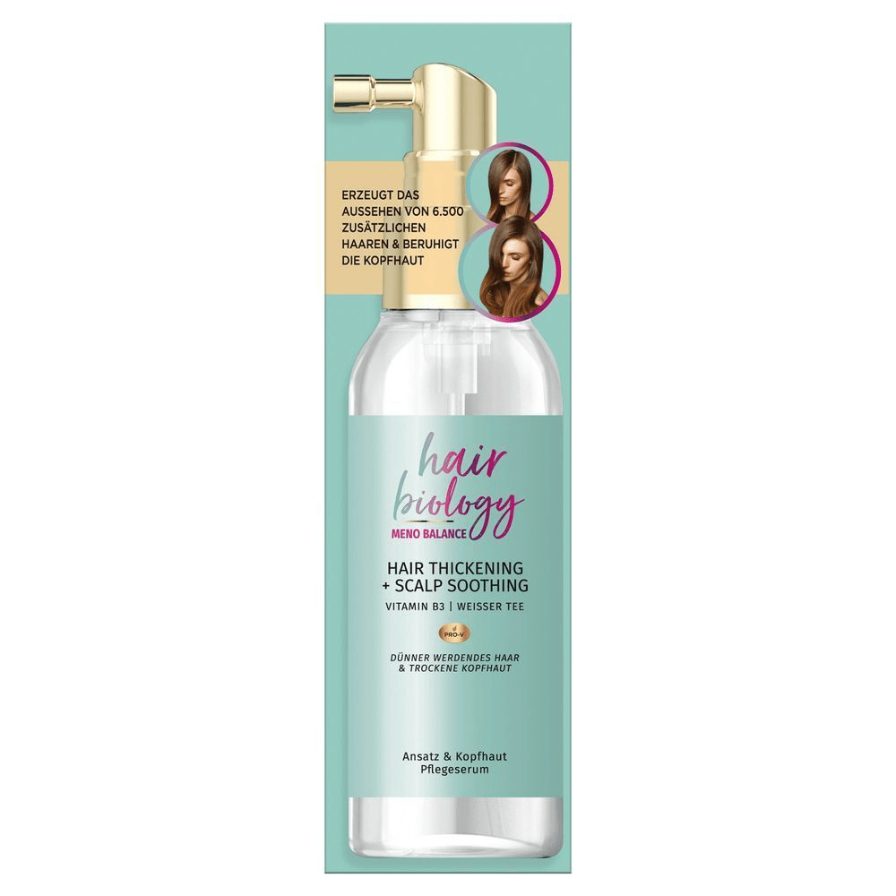 Bild: hair biology Meno Balance Hair Thickening & Scalp Soothing Pflegespray
