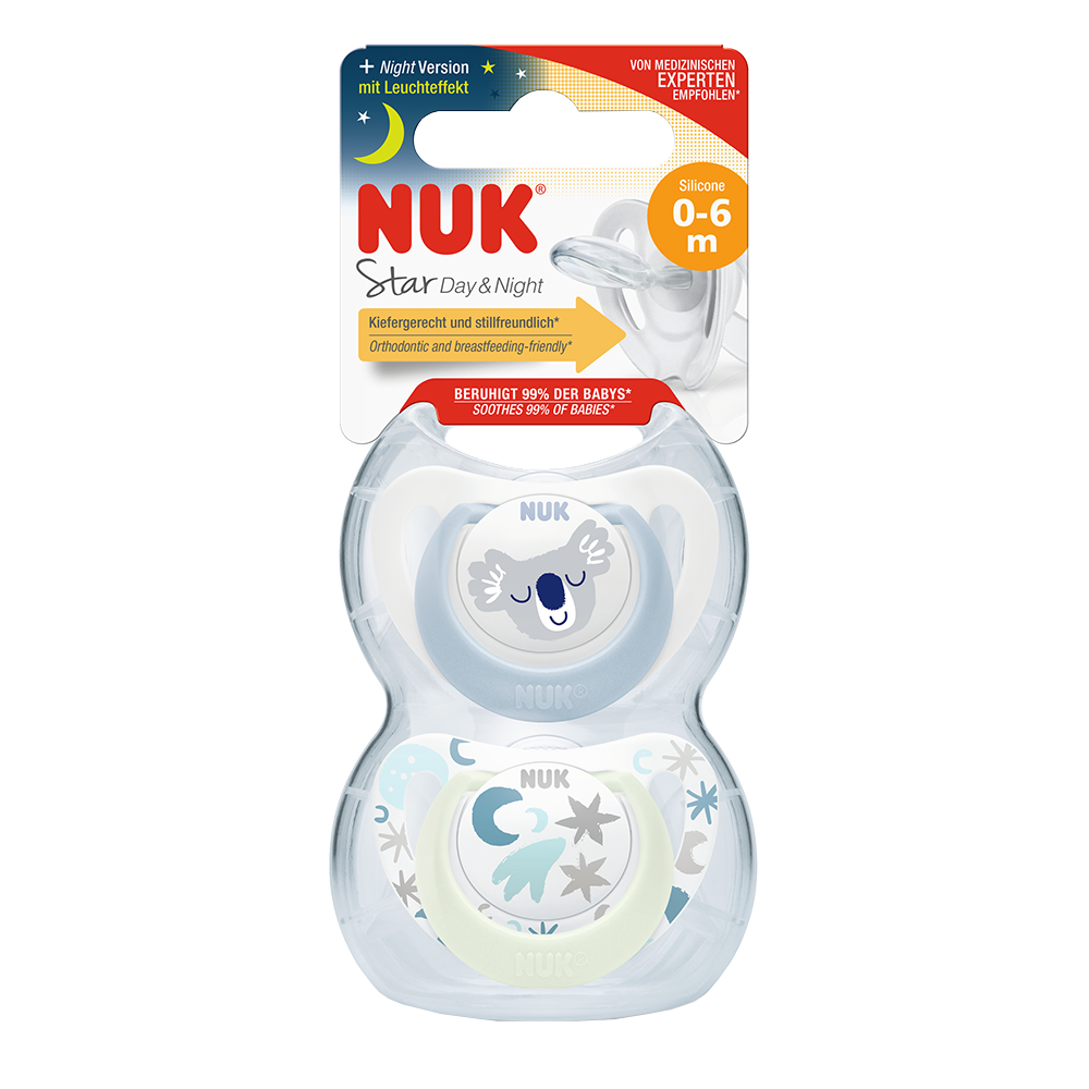Bild: NUK Star Day & Night Schnuller Blau