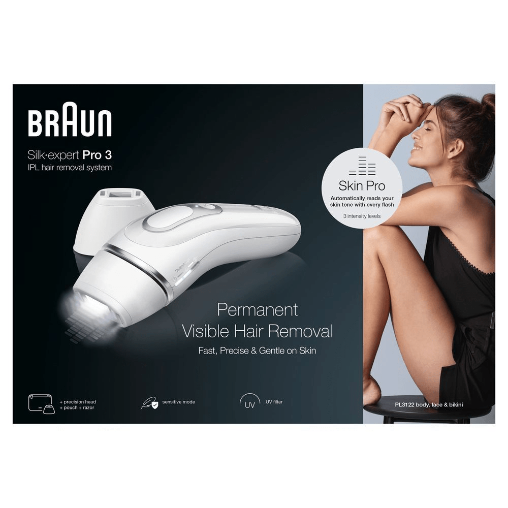 Bild: Braun IPL Silk·expert Pro 3, Haarentfernung für zuhause, PL3122