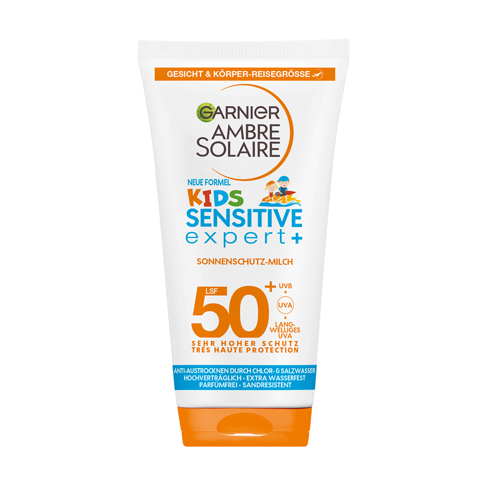 Bild: GARNIER AMBRE SOLAIRE Kids Sensitive Sonnenschutz-Milch