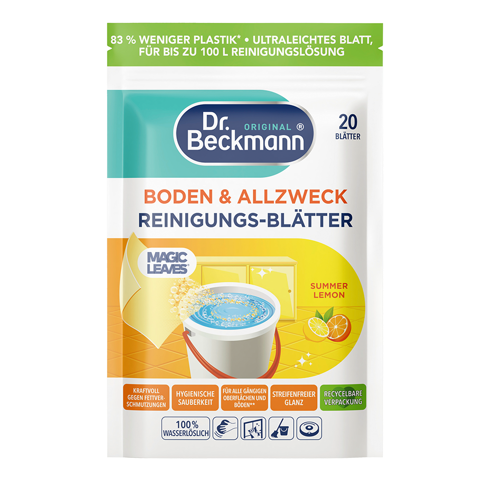 Bild: Dr. Beckmann Magic Leaves Allzweck Reinigungsblätter Summer Lemon 