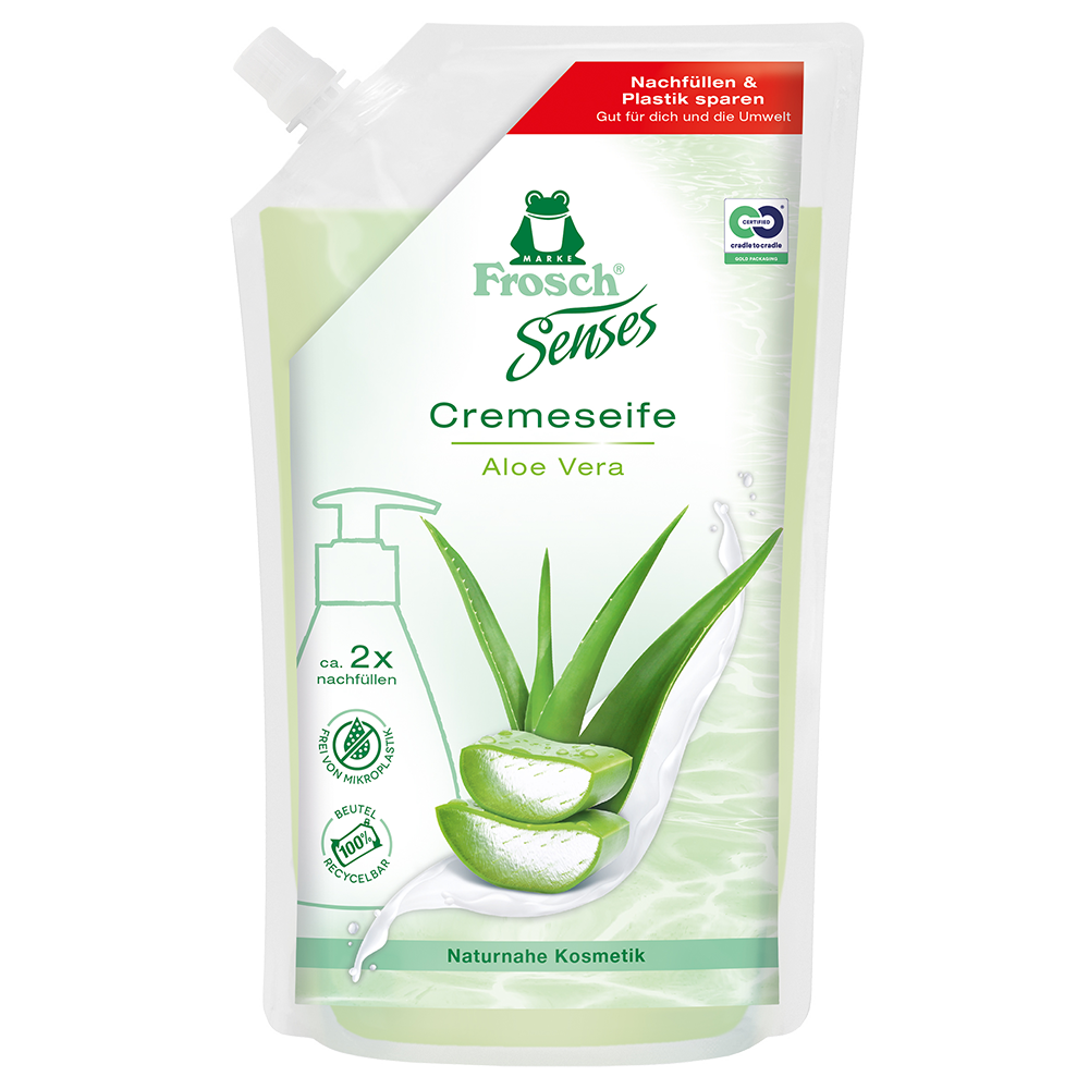 Bild: Frosch Senses Cremeseife Aloe Vera Nachfüllung 