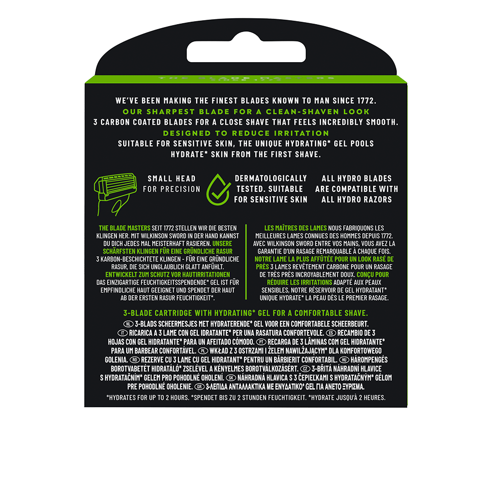 Bild: Wilkinson Hydro 3 Rasierklingen mit Hydrating Gel 