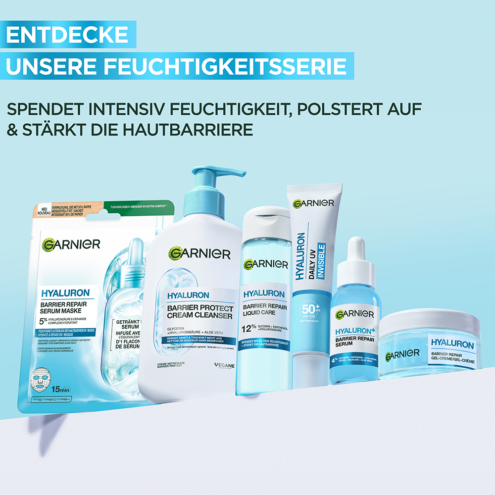 Bild: GARNIER Hyaluron Barrier Repair Serum Maske 