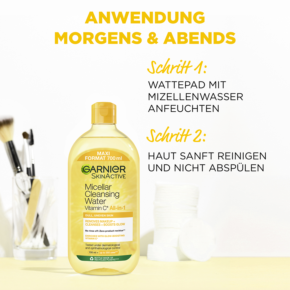 Bild: GARNIER SKIN ACTIVE Micellar Cleansing Water Vitamin C 