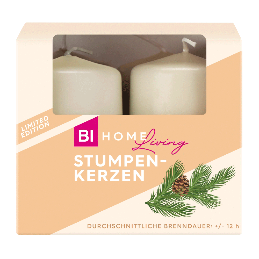 BI HOME Living Stumpenkerzen Creme 4er online kaufen